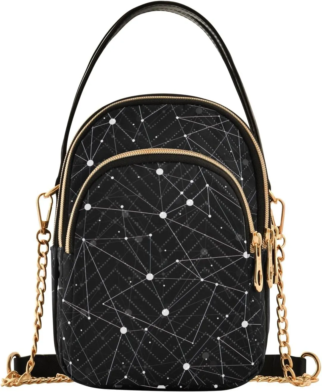 Mardi Gras Mask Colorful Small Crossbody Bags for Women Trendy Phone Bag