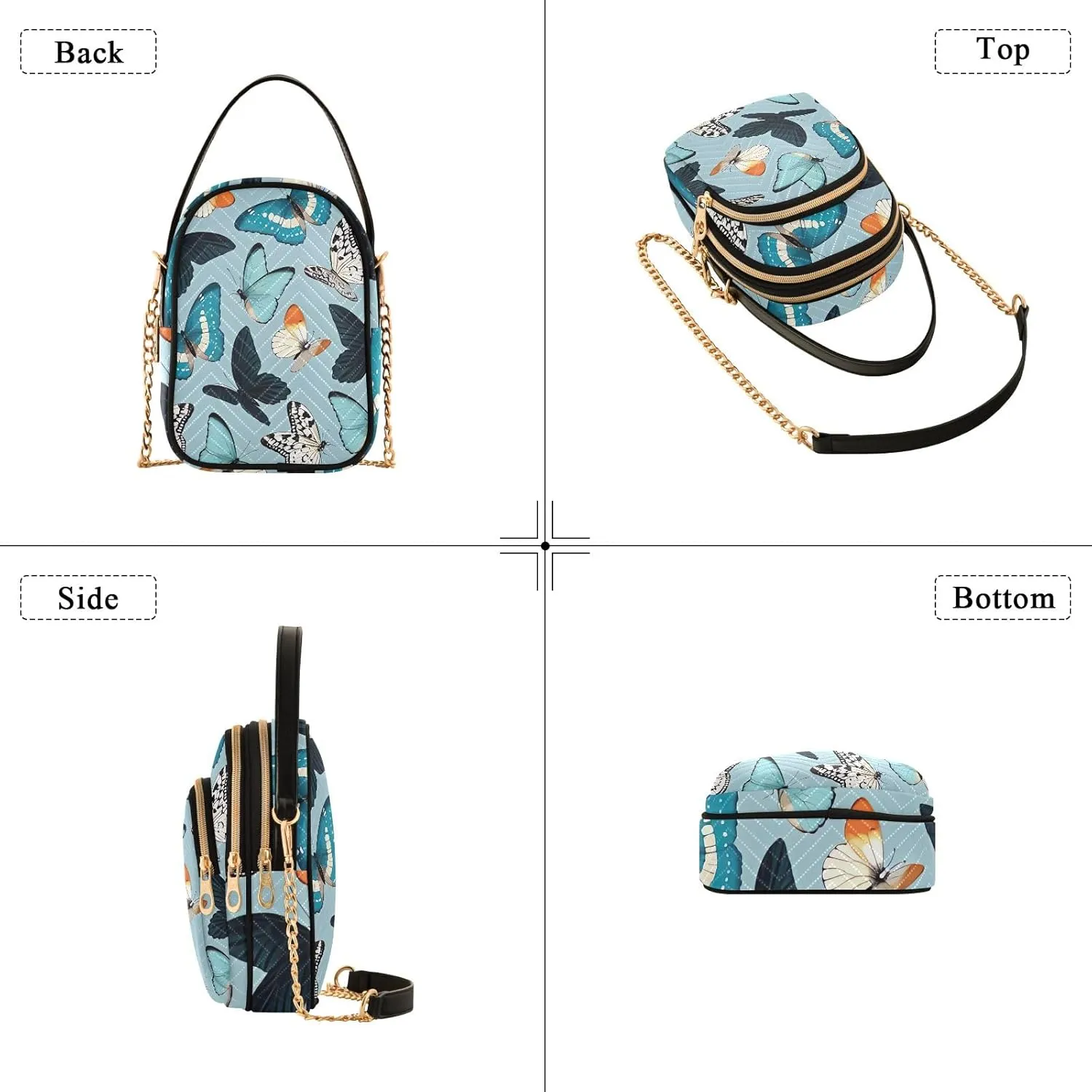 Mardi Gras Mask Colorful Small Crossbody Bags for Women Trendy Phone Bag