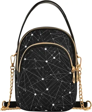 Mardi Gras Mask Colorful Small Crossbody Bags for Women Trendy Phone Bag
