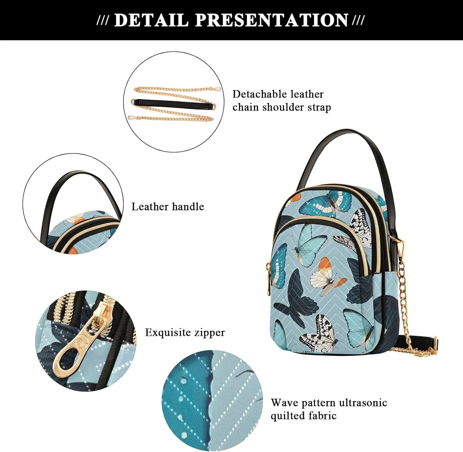 Mardi Gras Mask Colorful Small Crossbody Bags for Women Trendy Phone Bag