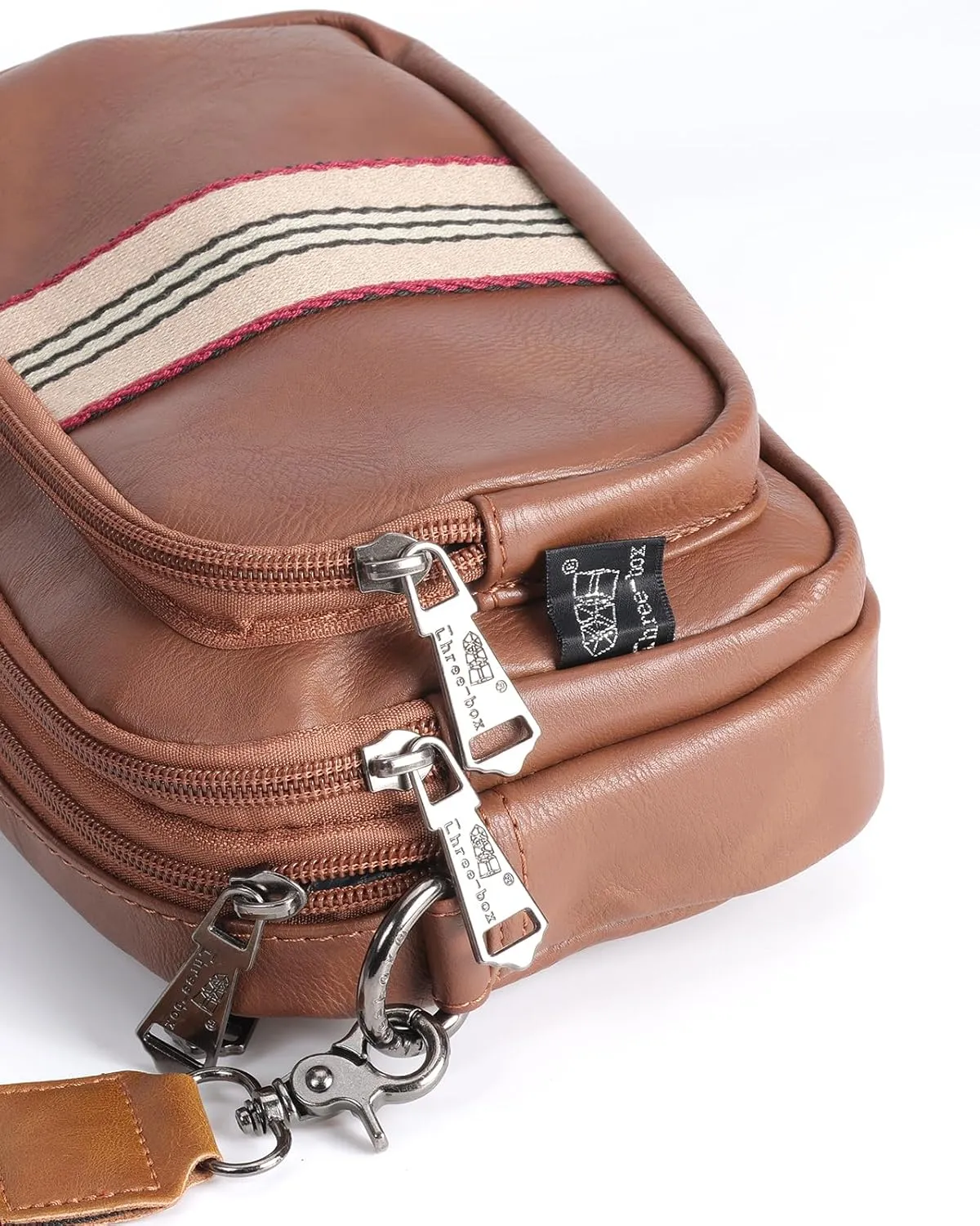 Men's Leather Shoulder Crossbody Bag, Daytime Small Wallet Backpack, Anti-theft Travel Chest Bag with