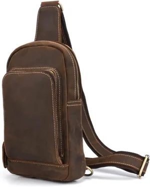 Messenger Bags Leather Shoulder Bag Shoulder Bag Men's Leather Crossbody Bag Casual Crossbody Chest Bag