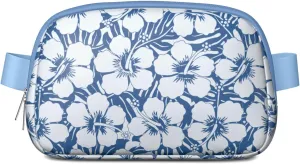 Mini Belt Bag for Men Women Tropical Leaf Floral Waist Packs Crossbody Bags Adjustable Strap for Hiking Cycling Sports