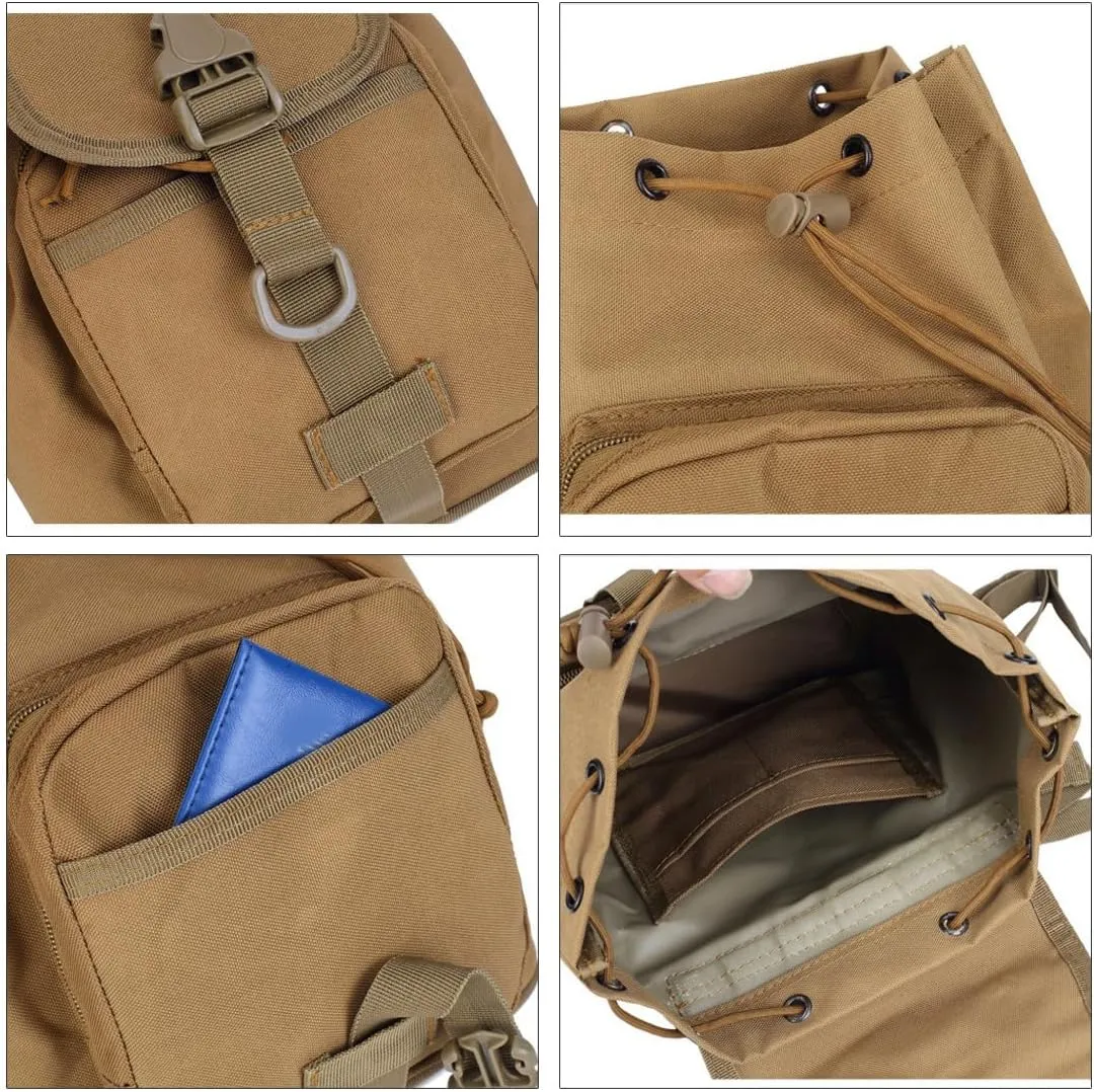 Mini Daypack Military Tactical Backpack Rucksack Tactical Assault Pack Bag for Hunting Camping Trekking (Jungle Camouflage)