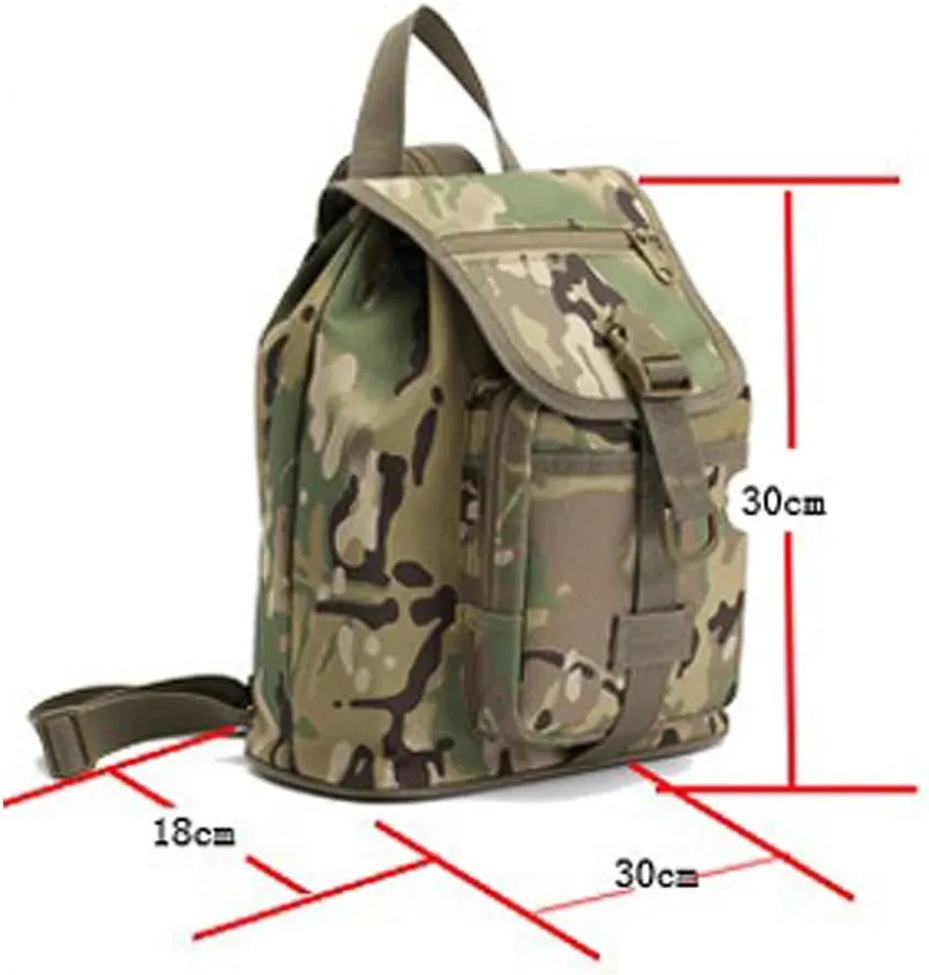 Mini Daypack Military Tactical Backpack Rucksack Tactical Assault Pack Bag for Hunting Camping Trekking (Jungle Camouflage)