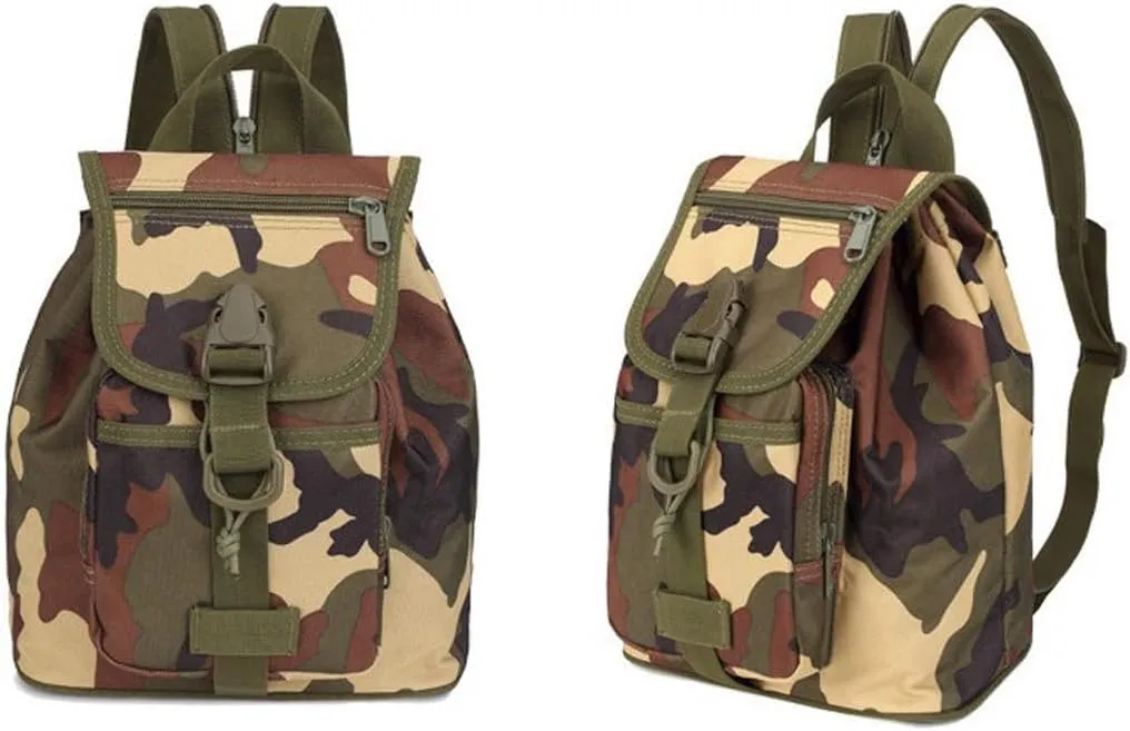 Mini Daypack Military Tactical Backpack Rucksack Tactical Assault Pack Bag for Hunting Camping Trekking (Jungle Camouflage)