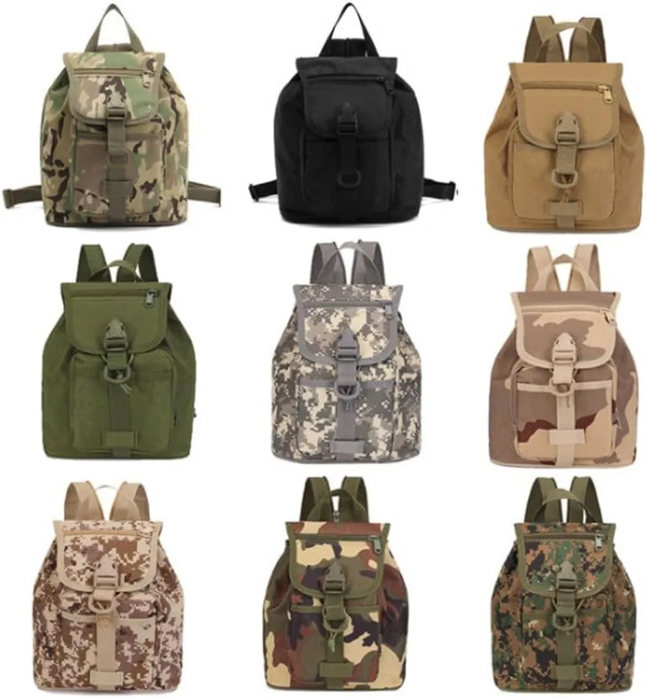 Mini Daypack Military Tactical Backpack Rucksack Tactical Assault Pack Bag for Hunting Camping Trekking (Jungle Camouflage)