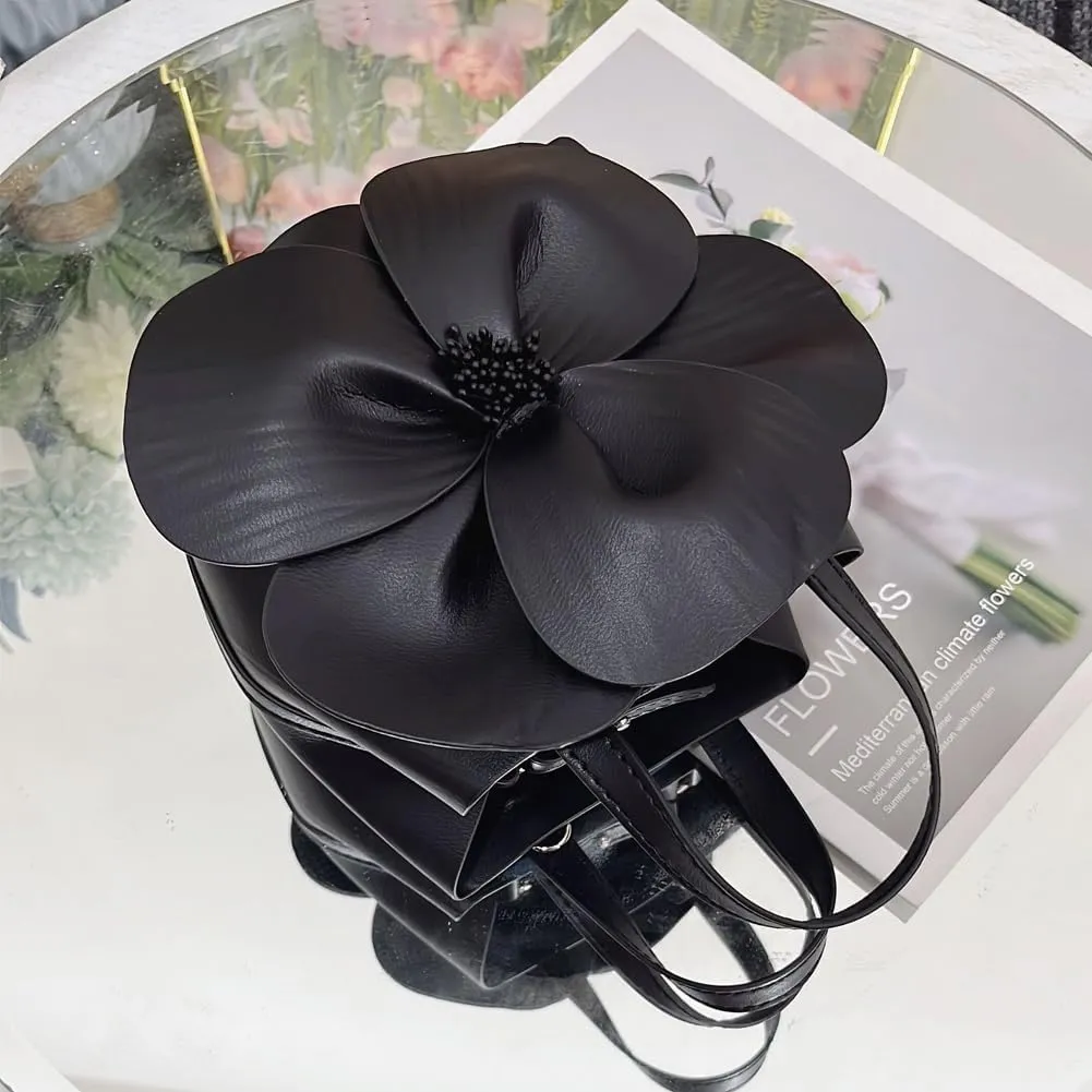 Mini Flower Evening Purse Floral Clutch Purses for Women PU Leather Evening Handbag with Chain Wedding Party Prom