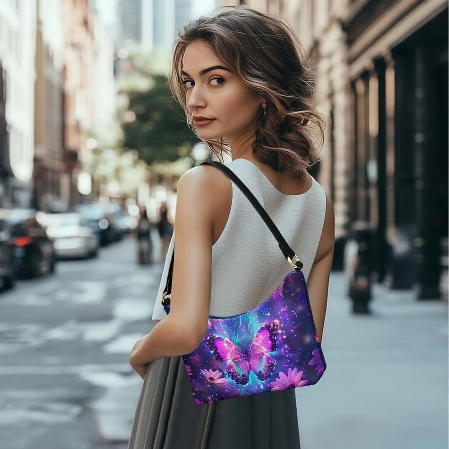 Mini Underarm Crossbody Bag for Women Leather for Dating Travel