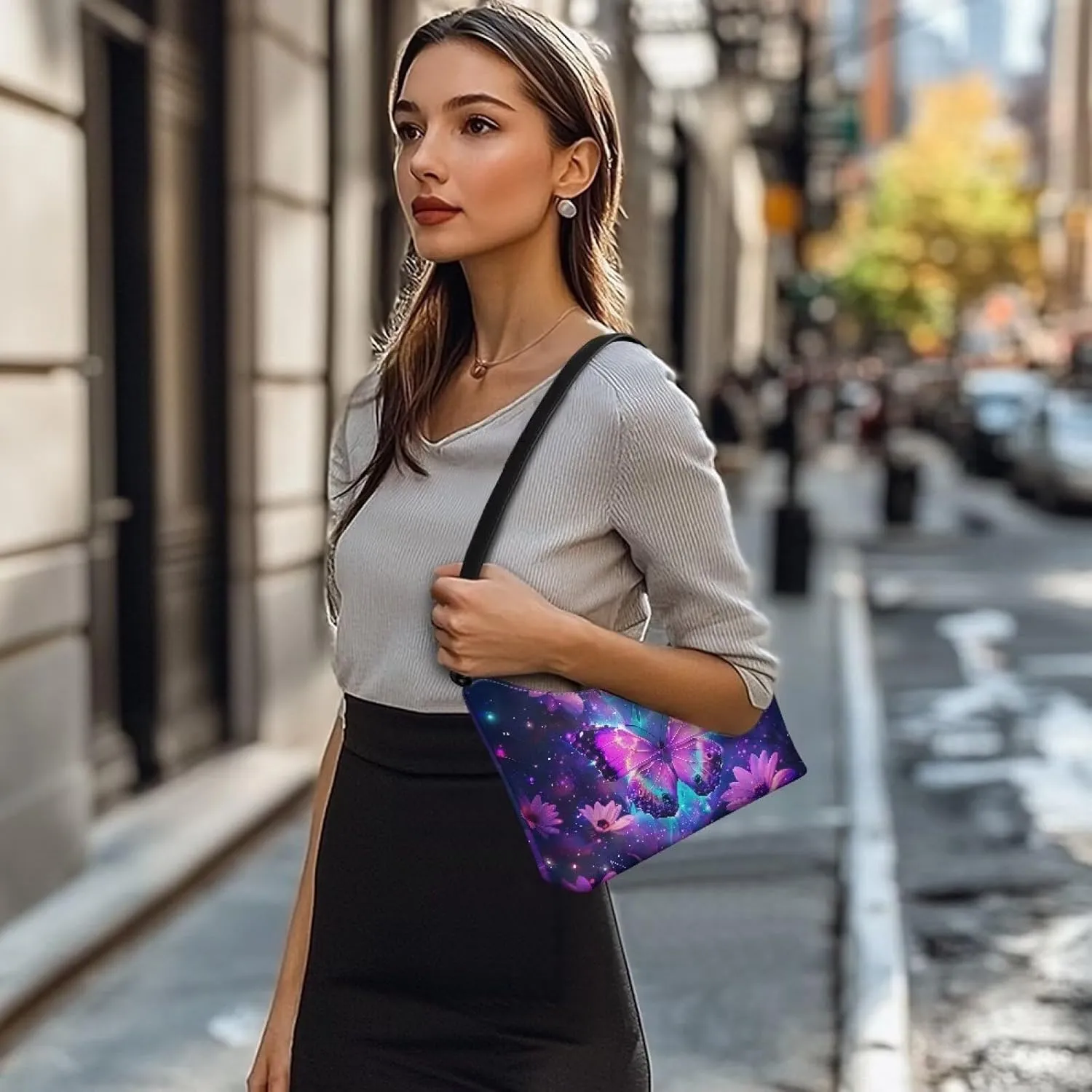 Mini Underarm Crossbody Bag for Women Leather for Dating Travel
