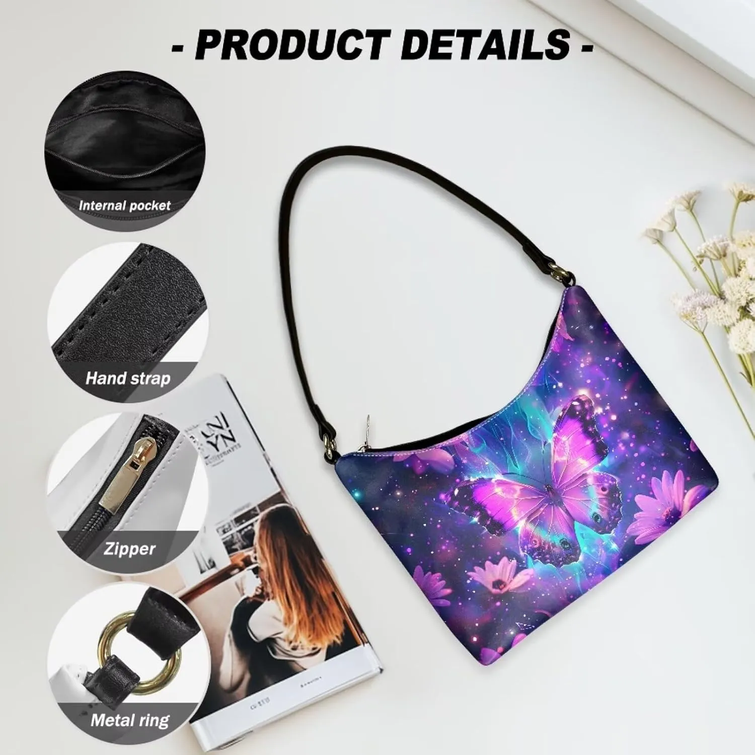 Mini Underarm Crossbody Bag for Women Leather for Dating Travel