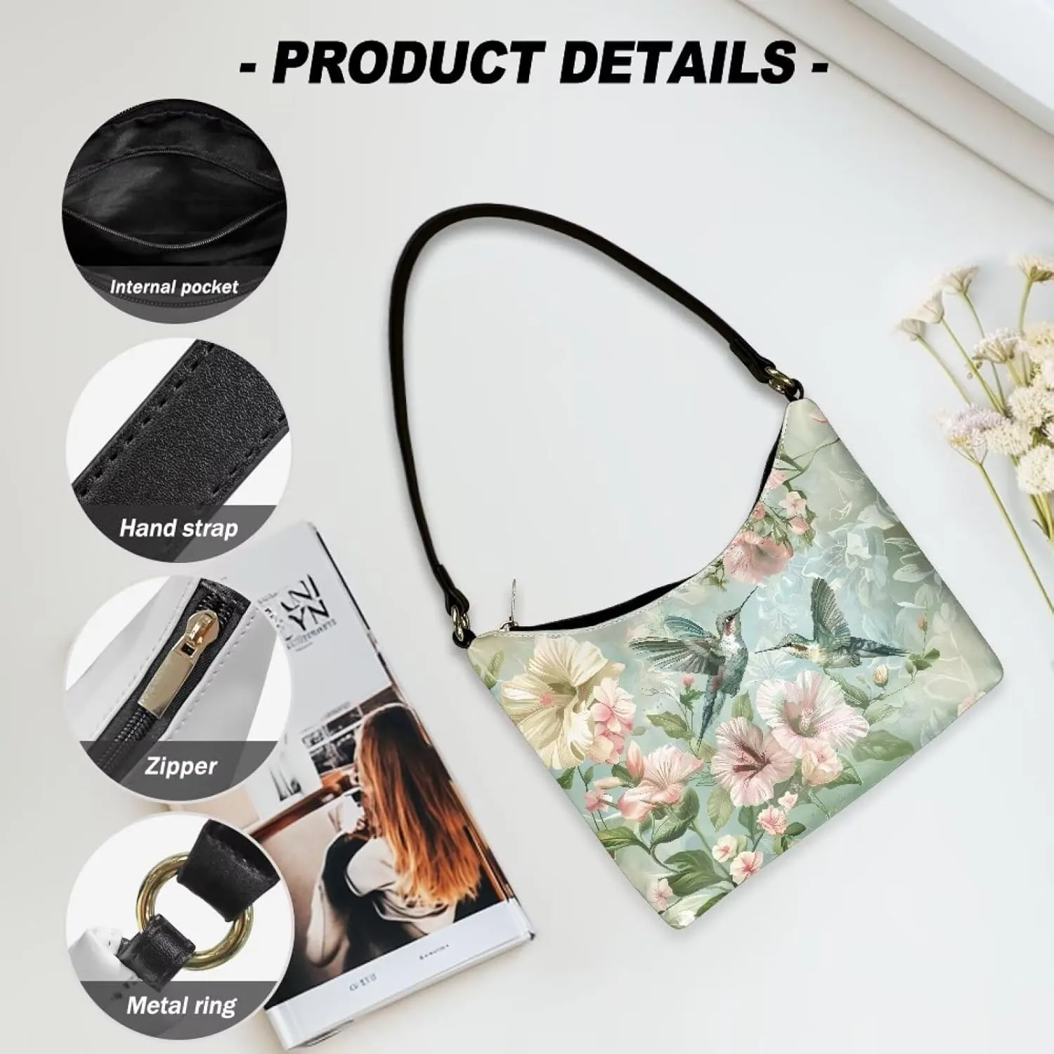 Mini Underarm Crossbody Bag for Women Leather for Dating Travel