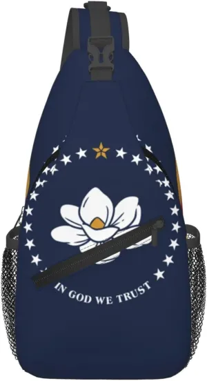 Mississippi State Flag Foldie Crossbody Bag for Men and Women - Durable and Functional Anti Theft Crossbody Bags