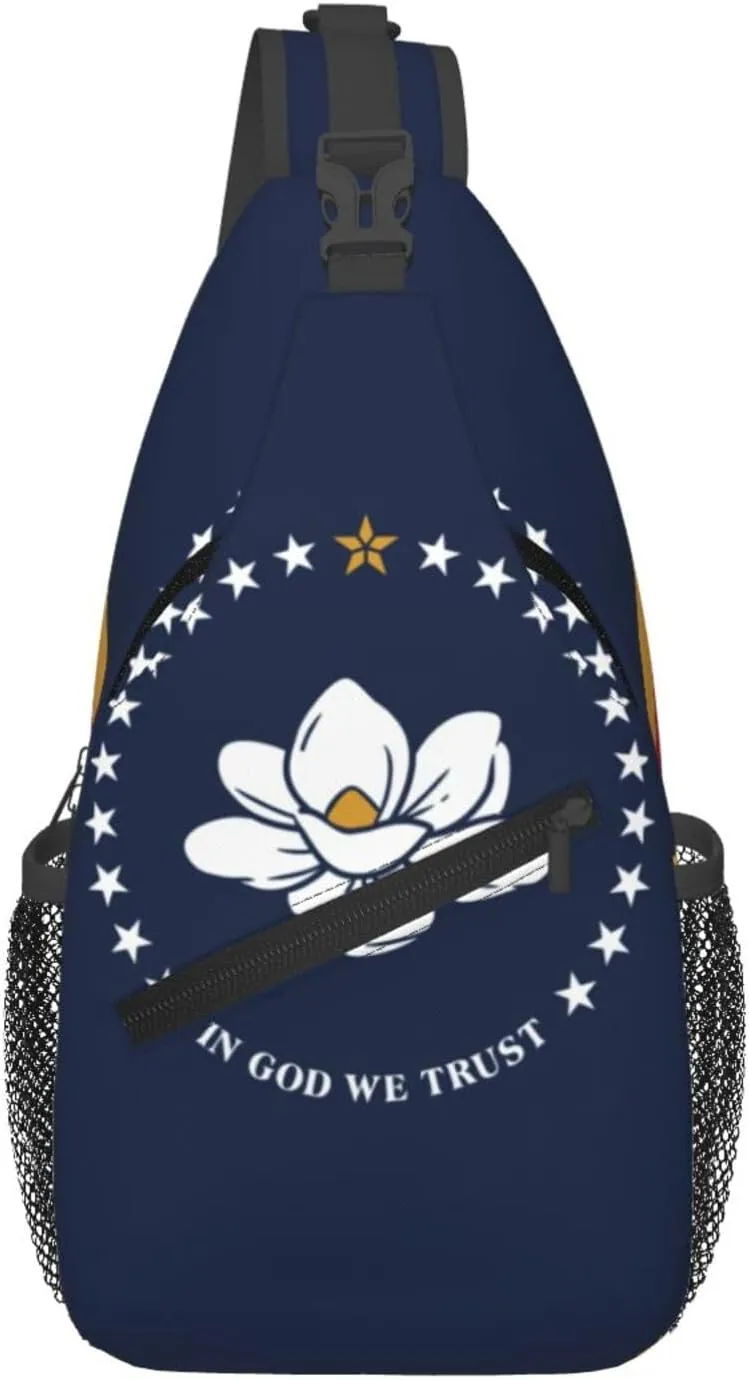 Mississippi State Flag Foldie Crossbody Bag for Men and Women - Durable and Functional Anti Theft Crossbody Bags
