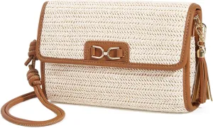 Missnine Straw Purse for Women Raffia Summer Beach Crossbody Bag Clutch Vacation Shoulder Handbags