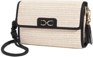 Missnine Straw Purse for Women Raffia Summer Beach Crossbody Bag Clutch Vacation Shoulder Handbags