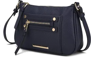 MKF Collection Crossbody Bag for Women, Designer Crossover Vegan Leather Messenger Handbag By Mia K