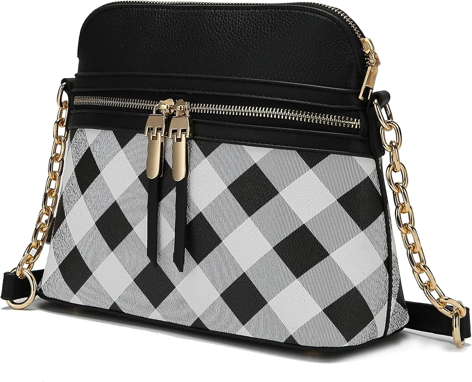 MKF Collection Crossbody Bag for Women, Vegan Leather Multi Pocket Messenger Purse, Shoulder Bag By Mia K