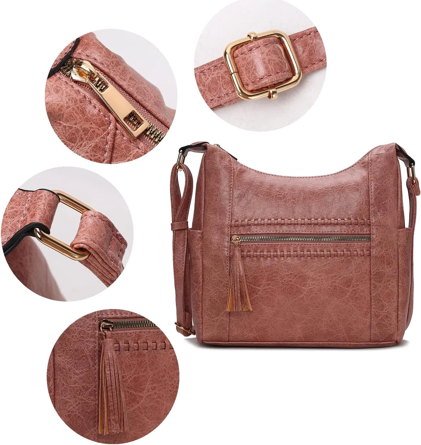 MKF Collection Women Shoulder Bag, Large Crossbody Bag Vegan Leather Handbag Purse By Mia K