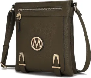 MKF Crossbody bag for women Vegan leather Crossover Designer messenger Purse