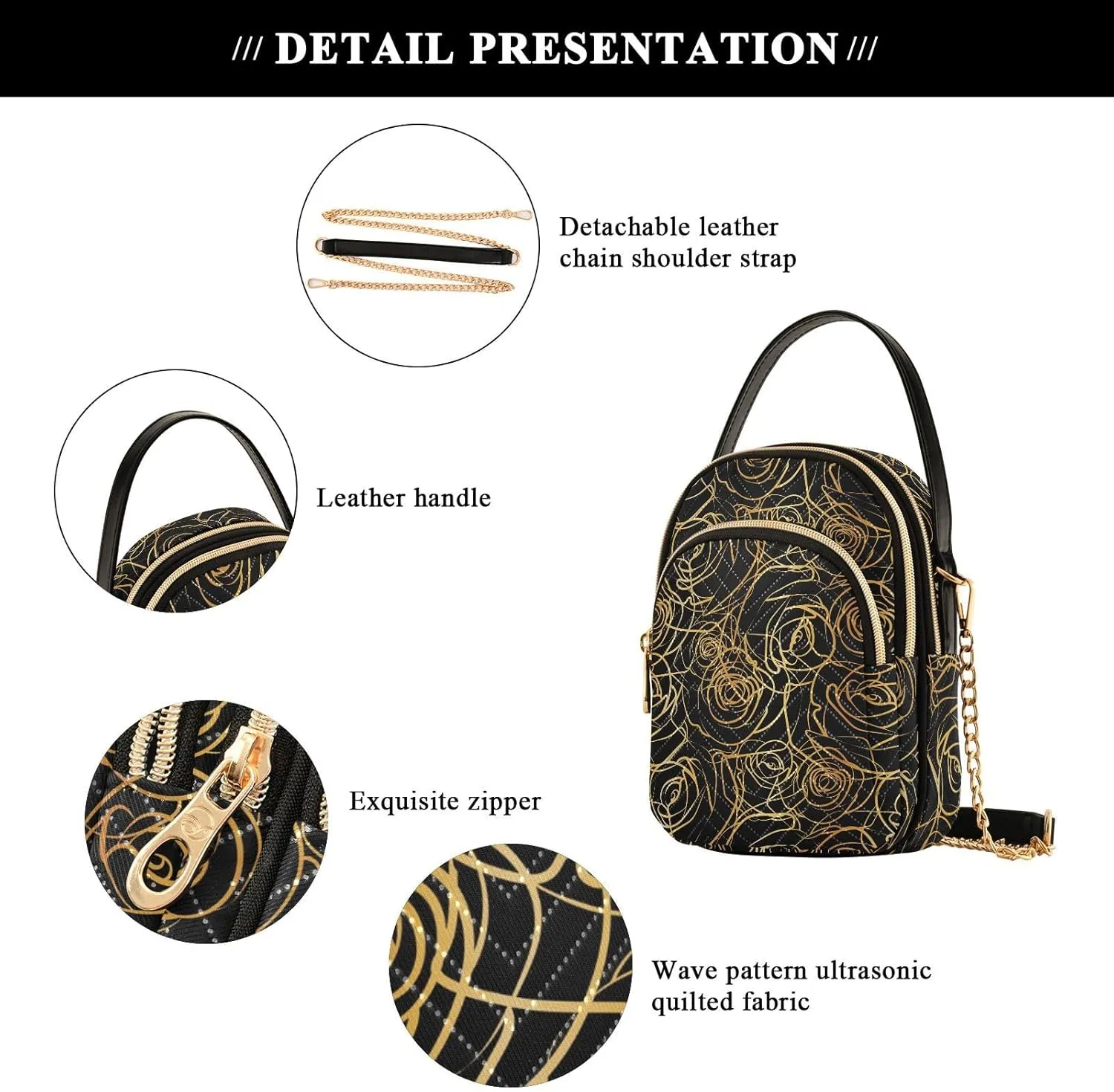 MNSRUU Quilted Crossbody Bags for Women Trendy, Women's Crossbody Handbags Pink Flower Travel Cell Phone Purses Bags