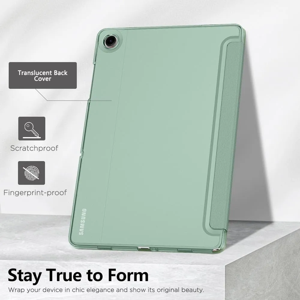 MoKo Case for Galaxy Tab A9 /A9 Plus 11 inch 2023, Slim Stand Protective Smart Cover with Hard PC Translucent Back Shell for Tab A9 Plus Tablet (SM-X210/X216/X218), Auto Wake/Sleep, Agave Green