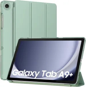 MoKo Case for Galaxy Tab A9 /A9 Plus 11 inch 2023, Slim Stand Protective Smart Cover with Hard PC Translucent Back Shell for Tab A9 Plus Tablet (SM-X210/X216/X218), Auto Wake/Sleep, Agave Green