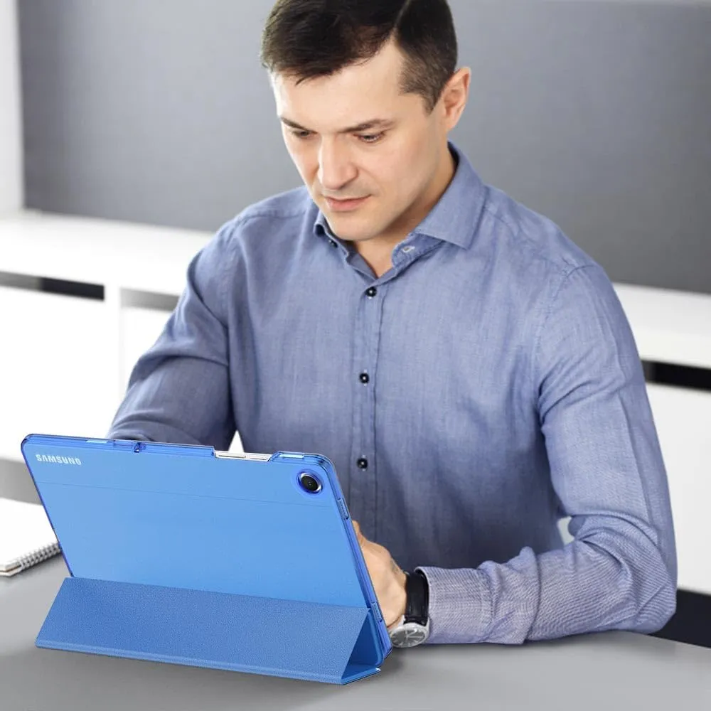 MoKo Case for Galaxy Tab A9 /A9 Plus 11 inch 2023, Slim Stand Protective Smart Cover with Hard PC Translucent Back Shell for Tab A9 Plus Tablet (SM-X210/X216/X218), Auto Wake/Sleep, Blue Wave