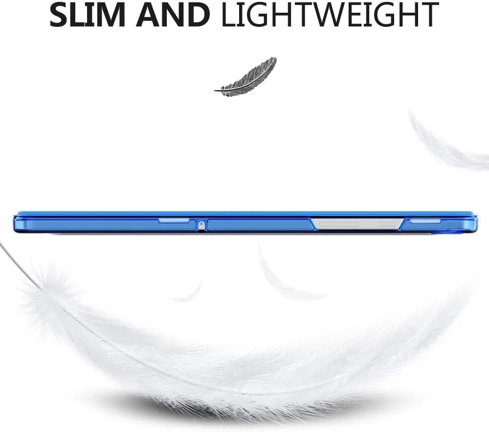 MoKo Case for Galaxy Tab A9 /A9 Plus 11 inch 2023, Slim Stand Protective Smart Cover with Hard PC Translucent Back Shell for Tab A9 Plus Tablet (SM-X210/X216/X218), Auto Wake/Sleep, Blue Wave