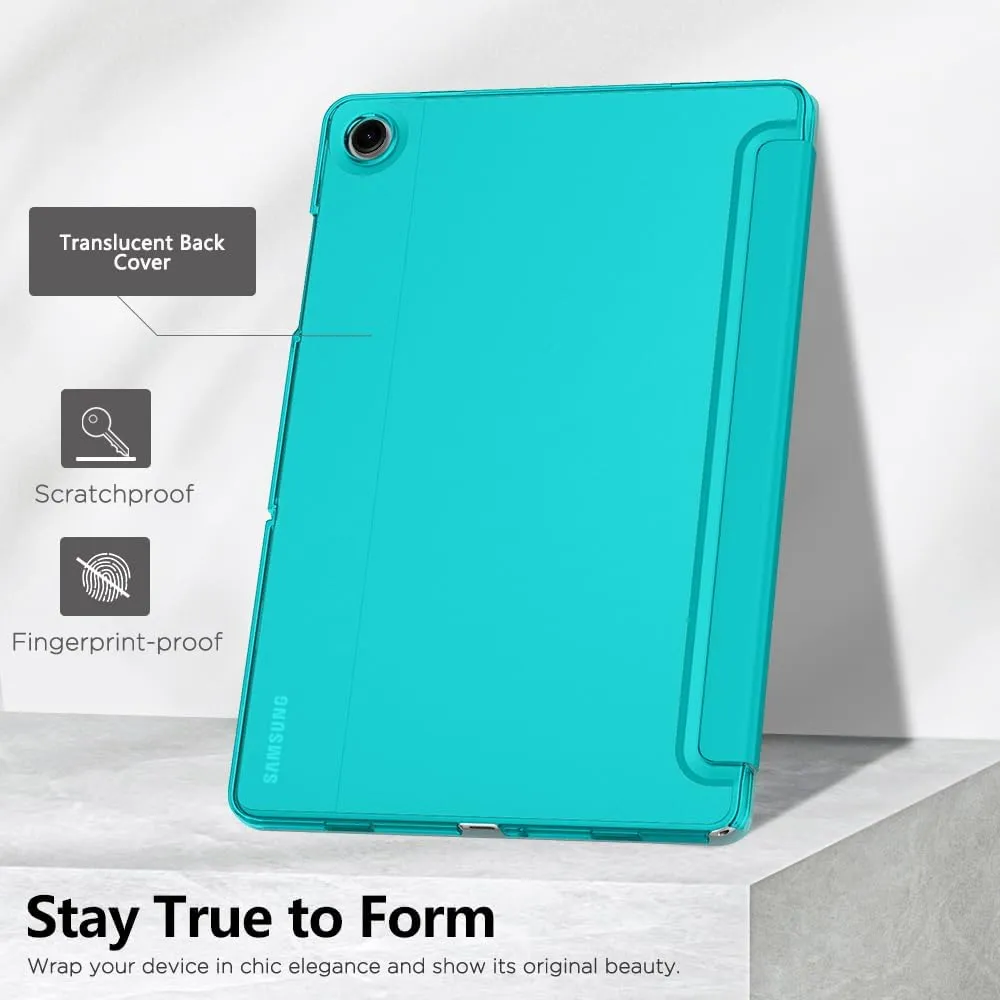 MoKo Case for Galaxy Tab A9 /A9 Plus 11 inch 2023, Slim Stand Protective Smart Cover with Hard PC Translucent Back Shell for Tab A9 Plus Tablet (SM-X210/X216/X218), Auto Wake/Sleep, Pagoda Blue