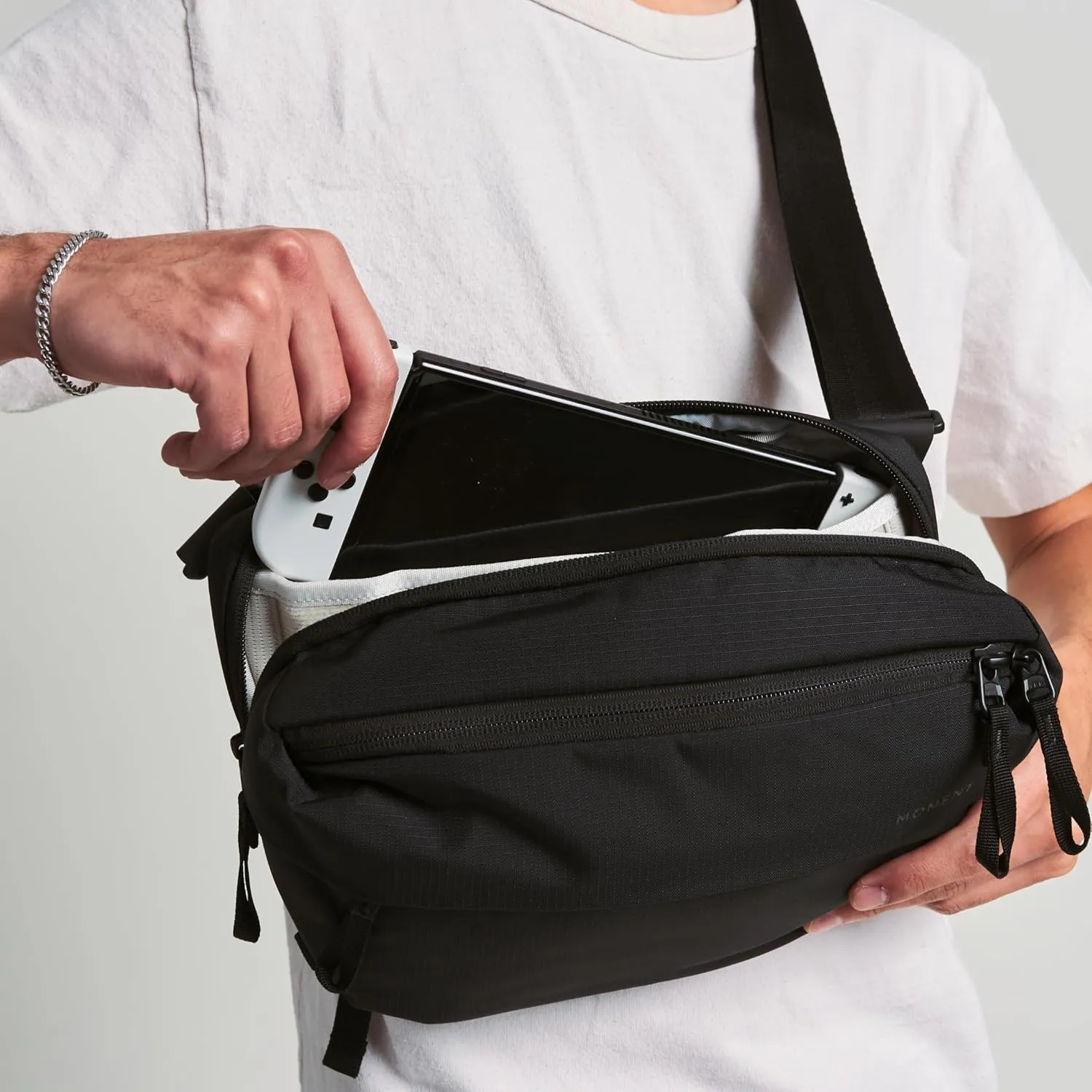 Moment Everything Sling – Water-Resistant Everyday Crossbody Bag | 2L & 4L Sizes (Gen 2, Black, 4L)