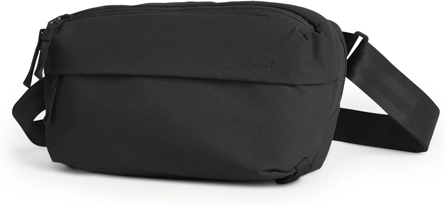 Moment Everything Sling – Water-Resistant Everyday Crossbody Bag | 2L & 4L Sizes (Gen 2, Black, 4L)
