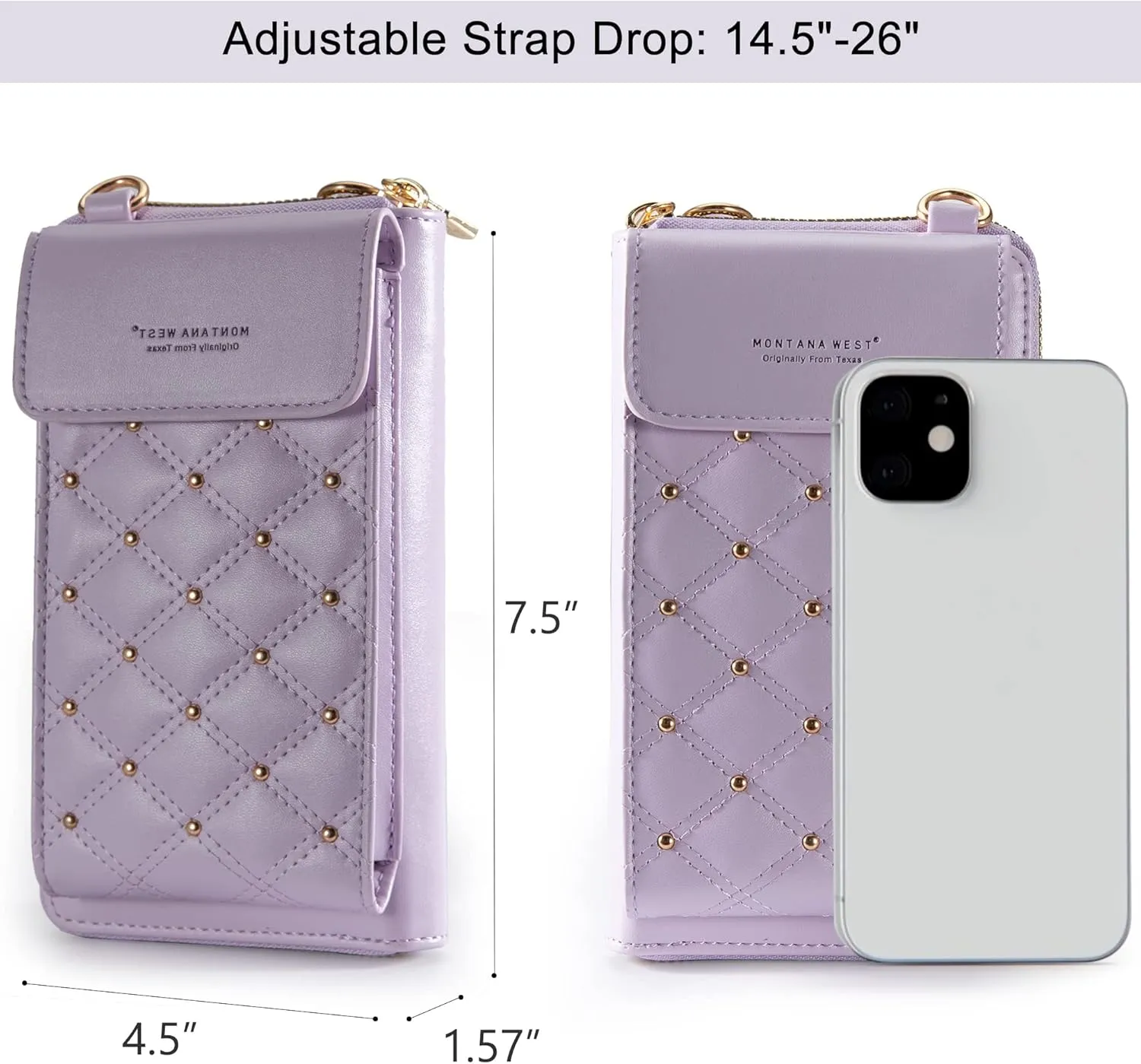 Montana West Small Crossbody Cell Phone Purse for Women RFID Blocking Cellphone Wallet