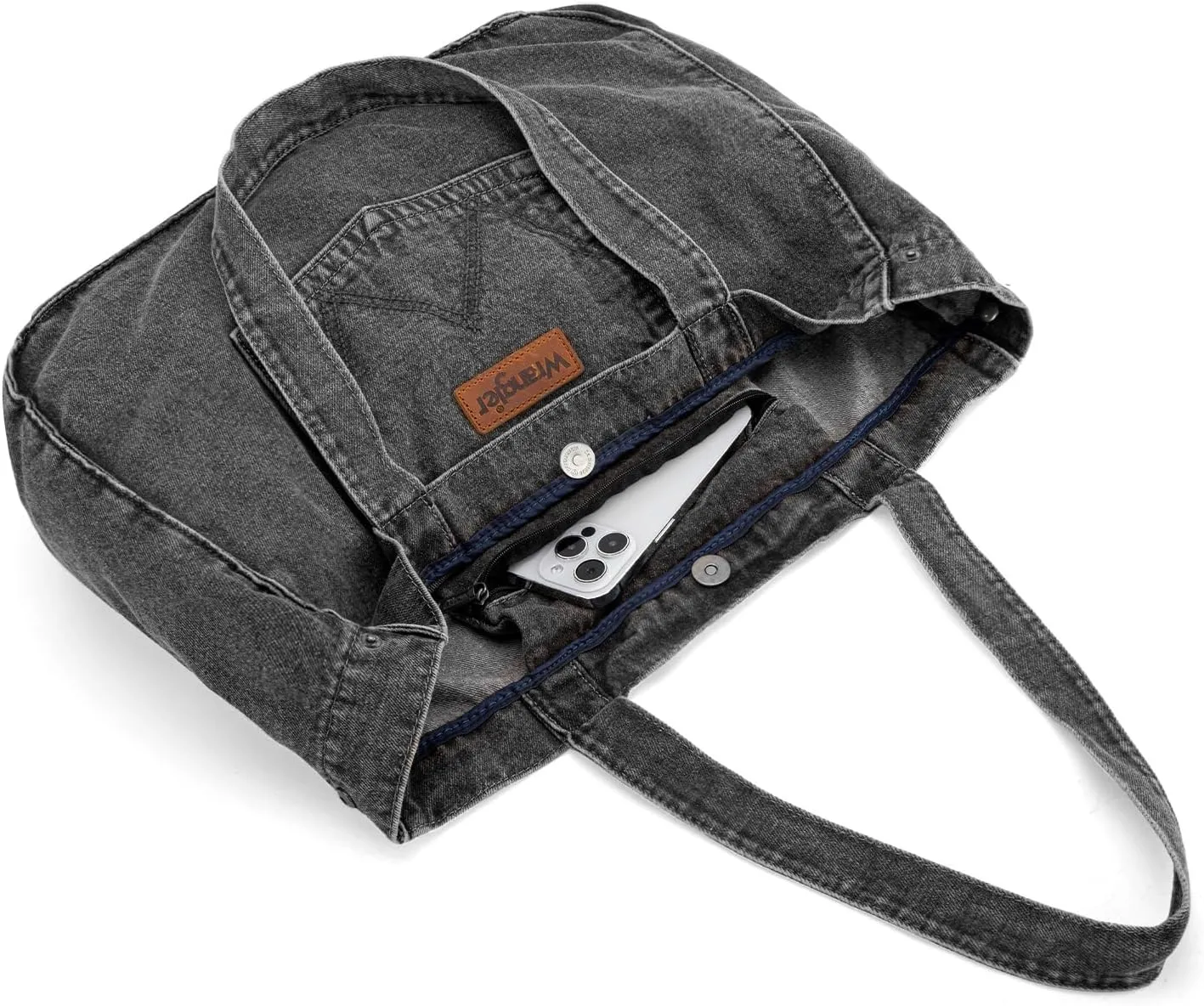 Montana West x Wrangler Tote Bag for Women Large Denim Purses for Work Travel