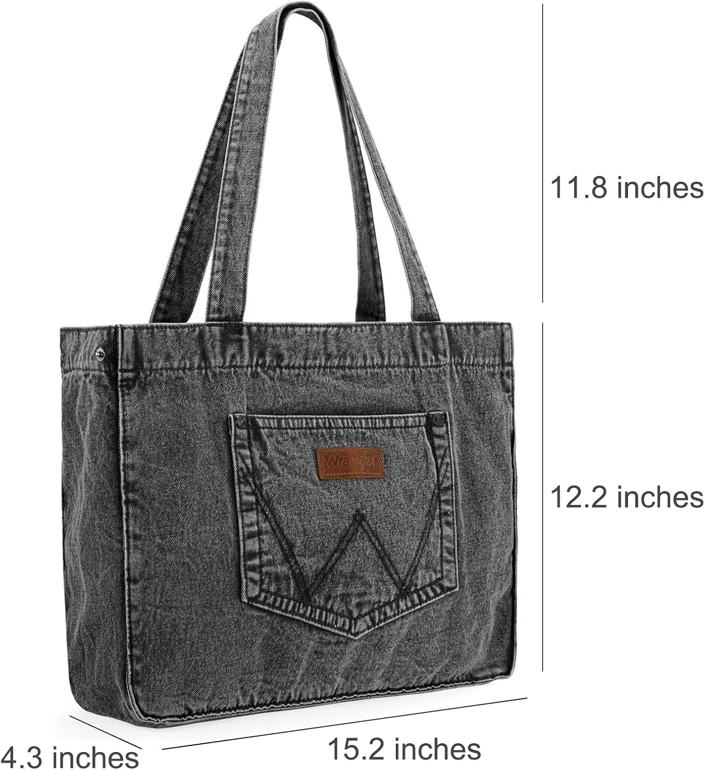 Montana West x Wrangler Tote Bag for Women Large Denim Purses for Work Travel