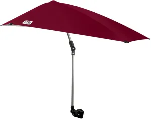 MSOAGY UPF 50 height adjustable chair umbrella with 360 degree adjustment fixture, suitable for beach chairs, golf carts, wheelchairs, carts, bleachers, terraces, camping and picnics（red)