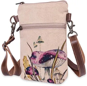 Mushrooms - Wristlet Wallets for Women, Crossbody Purse, Book Bag, Tote Bag, Cell Phone Purse, Small Pouch