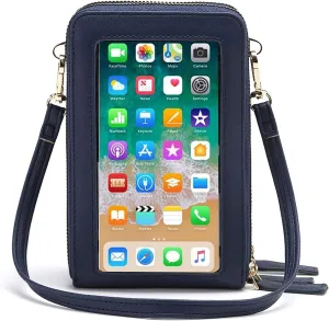 myfriday Touch Screen Crossbody Phone Purse for Women, Rfid Blocking Small Cellphone Shoulder Purse with 2 Adjustable Strap