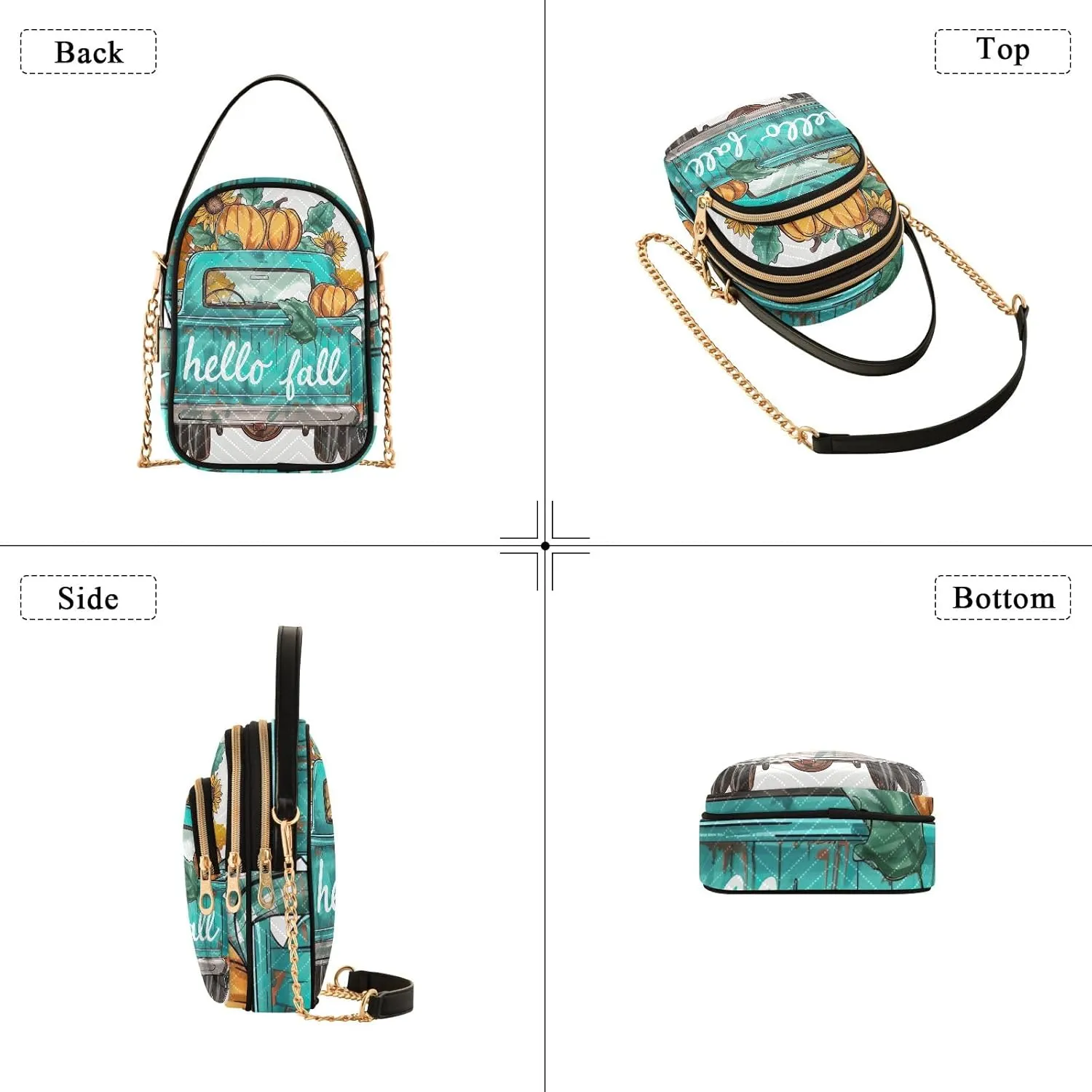Mystical Golden Butterfly Women Bags Crossbody Womens Shoulder Handbags