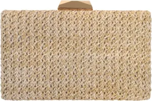 Natural Straw Box Clutch