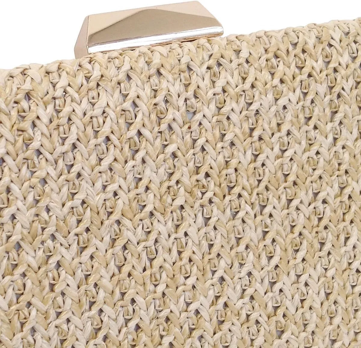 Natural Straw Box Clutch