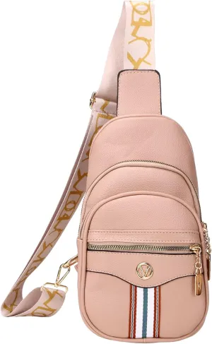 Negra Crossbody Bags for Women Fashion Shoulder Bag PU Leather Sports Bag Causal Chest Bum Bag Sling Purse