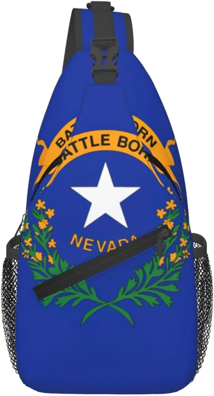 Nevada State Flag Print Stylish and Practical Crossbody Bag for All Your Travel and Daily Use