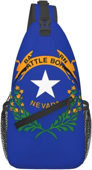 Nevada State Flag Print Stylish and Practical Crossbody Bag for All Your Travel and Daily Use