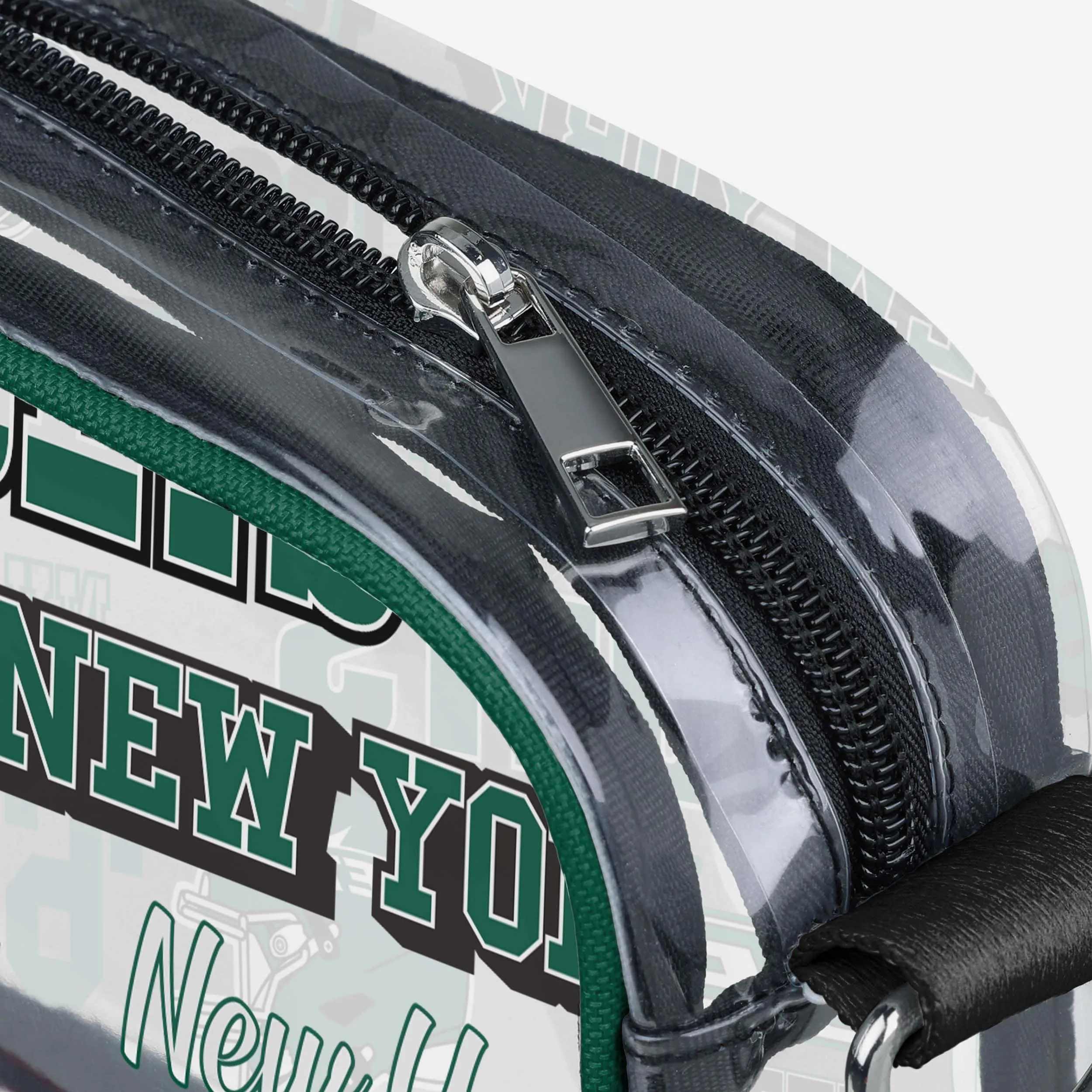 New York Jets Repeat Retro Print Clear Crossbody Bag