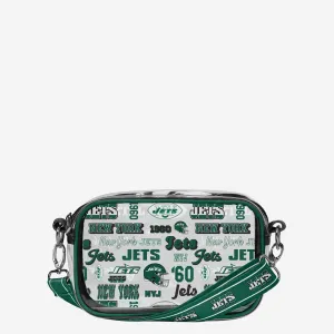 New York Jets Repeat Retro Print Clear Crossbody Bag