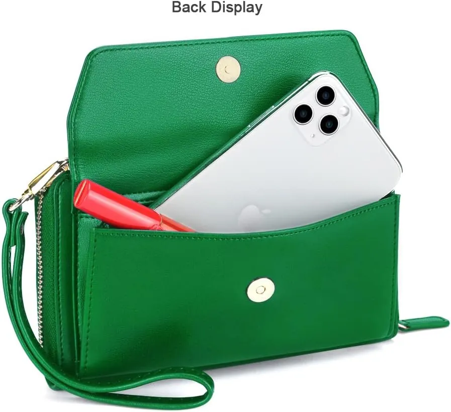 nuoku Wallets for Women Credit Card Slots with RFID Blocking Large Capacity Wristlet