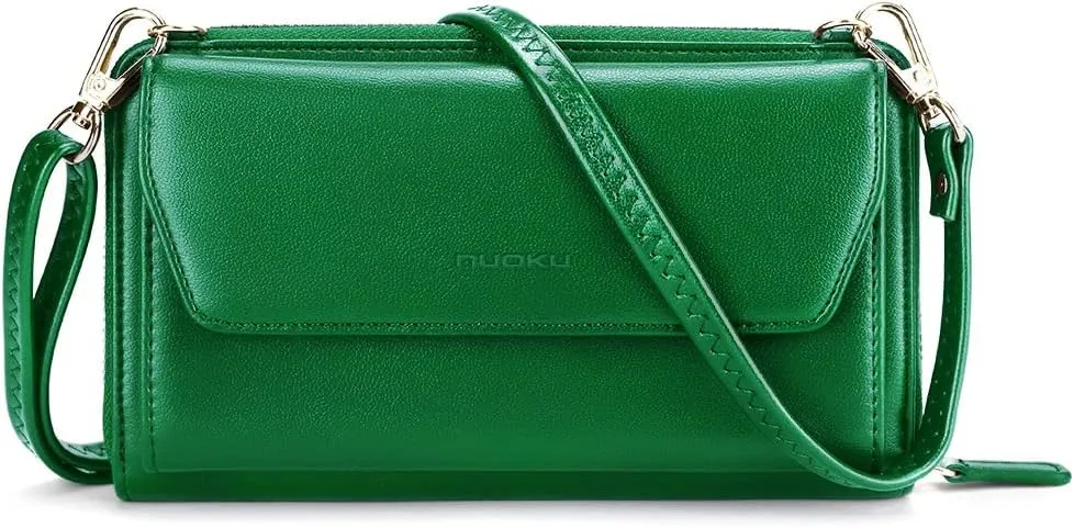 nuoku Wallets for Women Credit Card Slots with RFID Blocking Large Capacity Wristlet