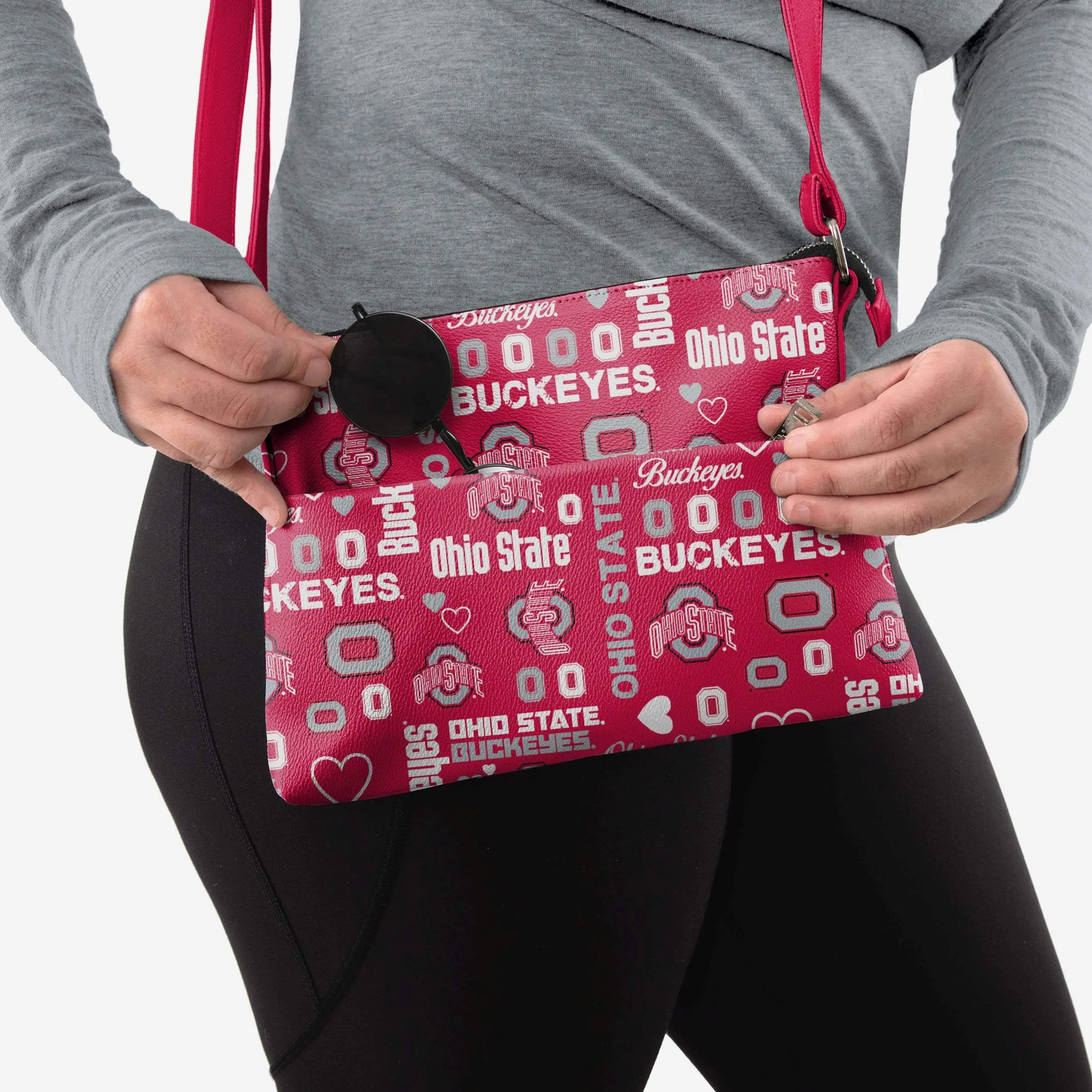 Ohio State Buckeyes Logo Love Crossbody Purse