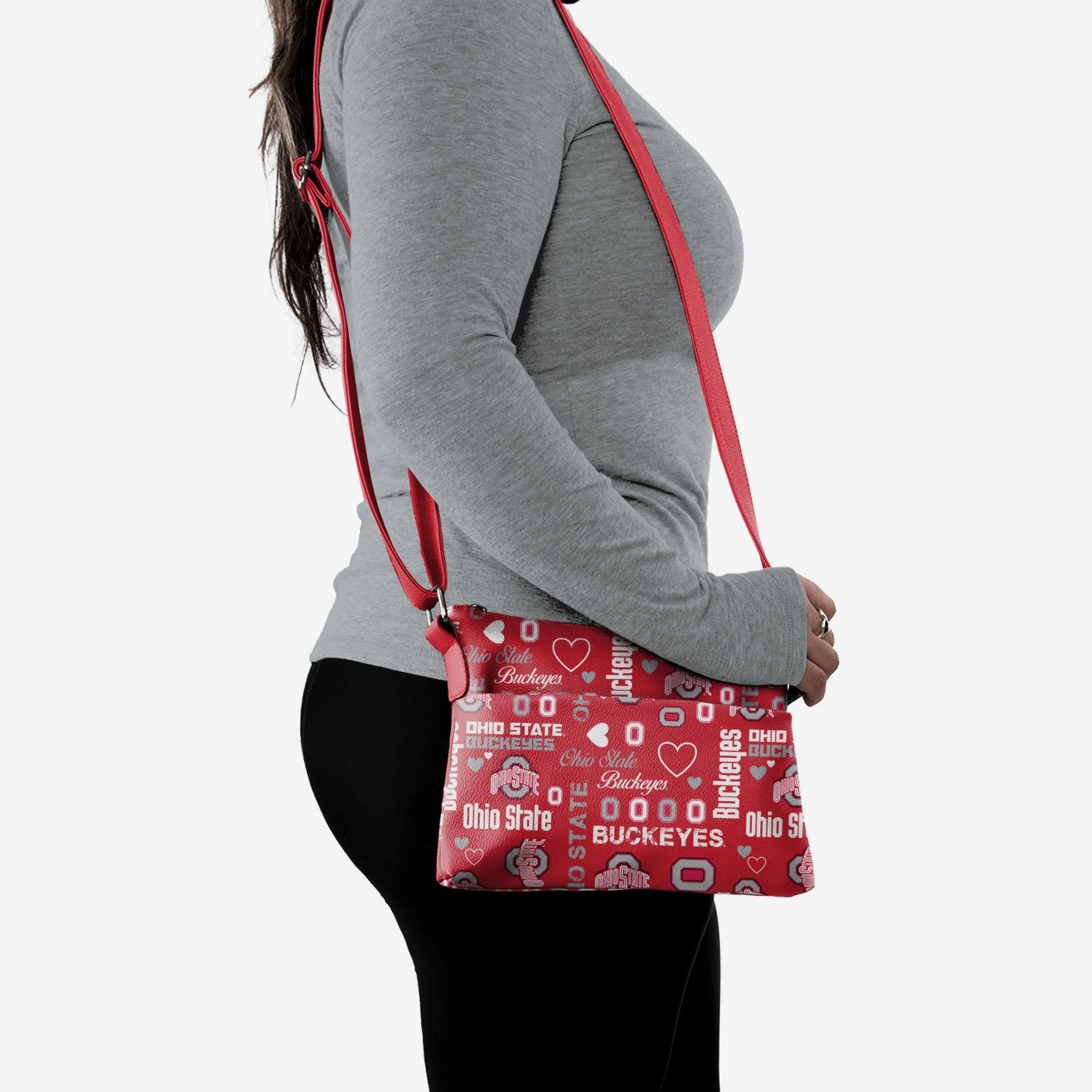 Ohio State Buckeyes Logo Love Crossbody Purse